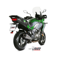 Silencieux MIVV Delta Race inox embout carbone Kawasaki Versys 1000 2019-