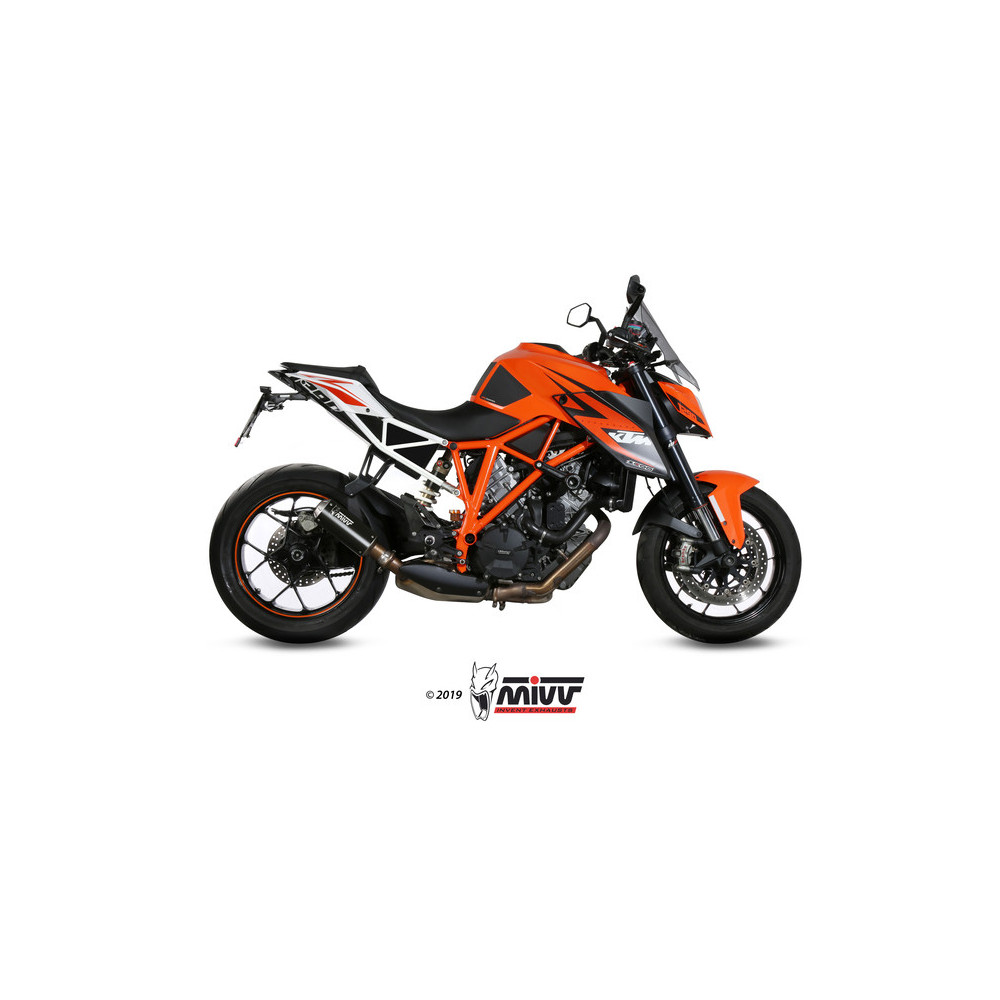 Silencieux MIVV MK3 Steel Black/casquette inox KTM 1290 Super Duke 14-19