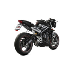 Silencieux MIVV Delta Race inox noir/carbone - Triumph Street Triple R/S/RS