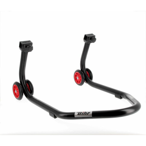 Béquille arrière BIHR Home Track supports en "L" noir mat roues rouge