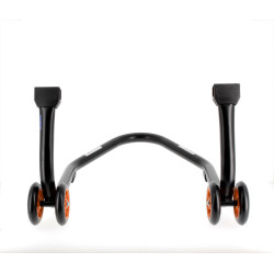 Béquille arrière BIHR Home Track supports en "L" noir mat roues orange