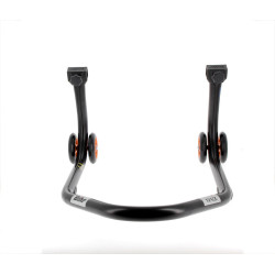 Béquille arrière BIHR Home Track supports en "L" noir mat roues orange