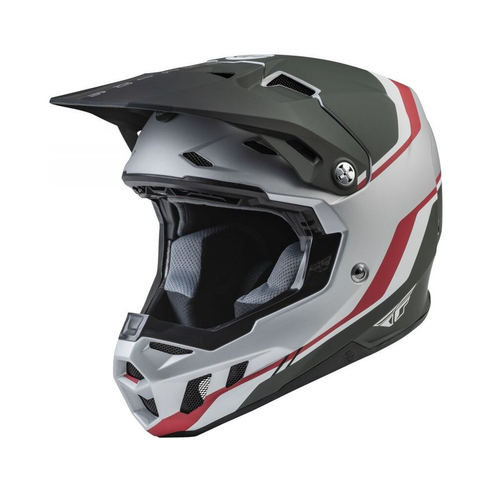 Casque FLY RACING Formula CC Driver Silver/Rouge/Blanc L