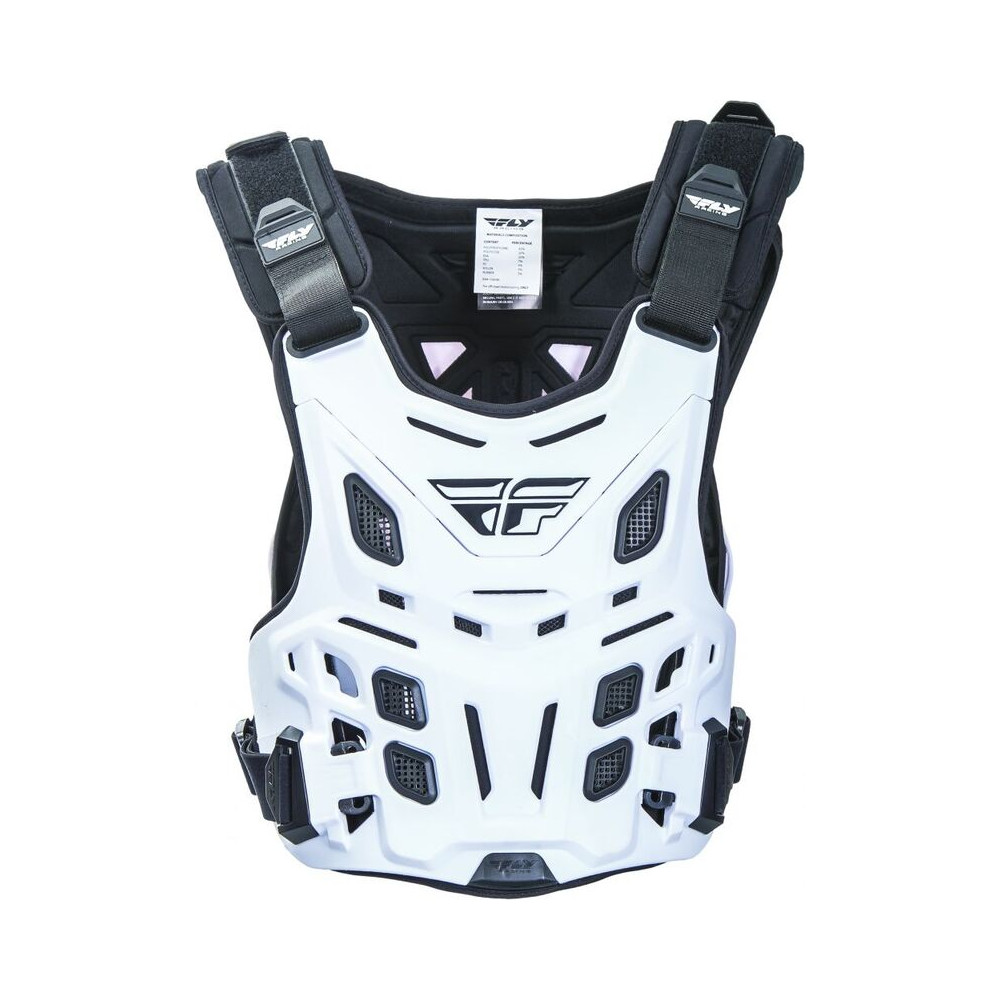 Plastron FLY RACING Revel Roost Race CE blanc