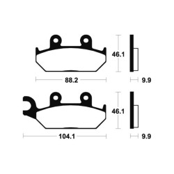 Plaquettes de frein TECNIUM route organique - MA150