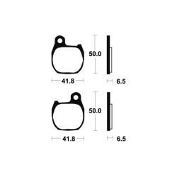 Plaquettes de frein TECNIUM route organique - MA164