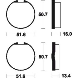 Plaquettes de frein TECNIUM route organique - MA18