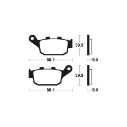 Plaquettes de frein TECNIUM route organique - MA381