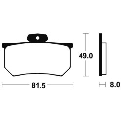 Plaquettes de frein TECNIUM route organique - MA99
