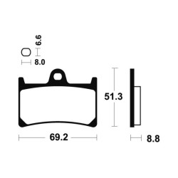 Plaquettes de frein TECNIUM Racing métal fritté carbone - MCR134