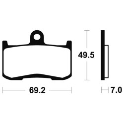 Plaquettes de frein TECNIUM Racing métal fritté carbone - MCR282