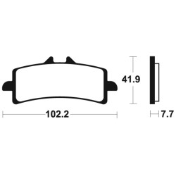 Plaquettes de frein TECNIUM Racing métal fritté carbone - MCR341