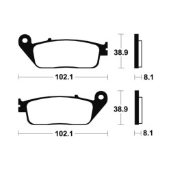 Plaquettes de frein TECNIUM Scooter organique - ME127