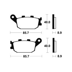 Plaquettes de frein TECNIUM Scooter organique - ME157