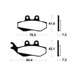 Plaquettes de frein TECNIUM Scooter organique - ME189