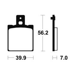 Plaquettes de frein TECNIUM Scooter organique - ME19