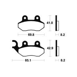 Plaquettes de frein TECNIUM Scooter organique - ME208