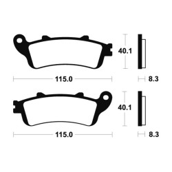 Plaquettes de frein TECNIUM Scooter organique - ME235