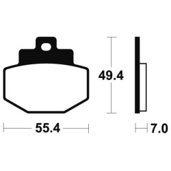 Plaquettes de frein TECNIUM Scooter organique - ME272