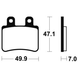 Plaquettes de frein TECNIUM Scooter organique - ME273