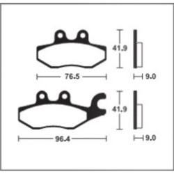 Plaquettes de frein TECNIUM Scooter organique - ME318