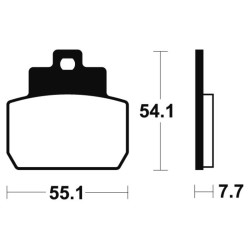 Plaquettes de frein TECNIUM Scooter organique - ME331