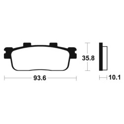 Plaquettes de frein TECNIUM Scooter organique - ME347