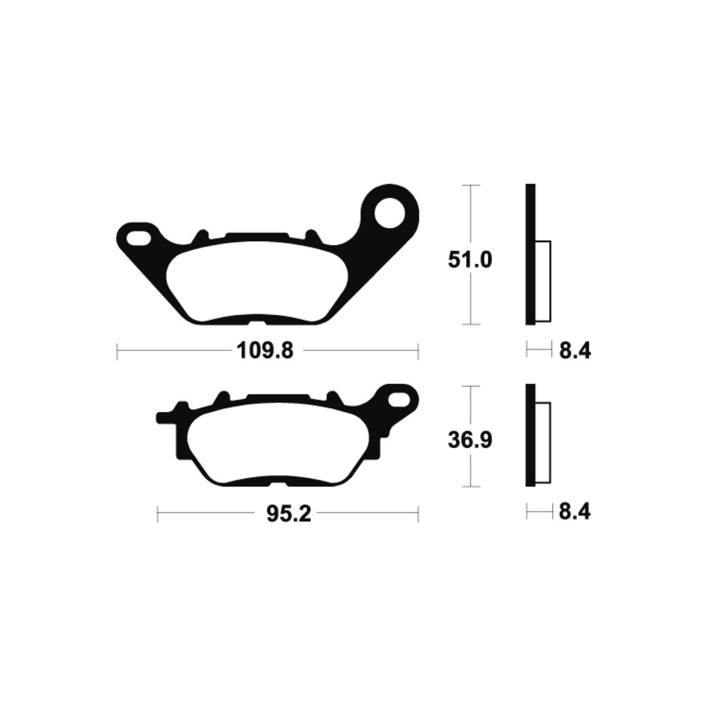 Plaquettes de frein TECNIUM Scooter organique - ME358