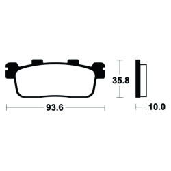 Plaquettes de frein TECNIUM Scooter organique - ME363