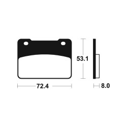 Plaquettes de frein TECNIUM Scooter organique - ME393