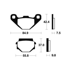 Plaquettes de frein TECNIUM Scooter organique - ME46