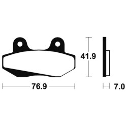 Plaquettes de frein TECNIUM Scooter organique - ME51