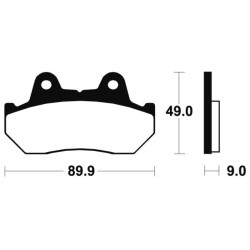 Plaquettes de frein TECNIUM Scooter organique - ME72