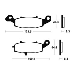 Plaquettes de frein TECNIUM Performance métal fritté - MF204