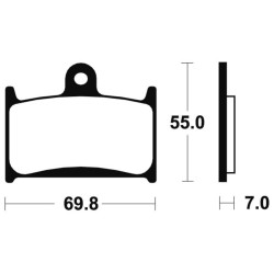 Plaquettes de frein TECNIUM Performance métal fritté - MF214