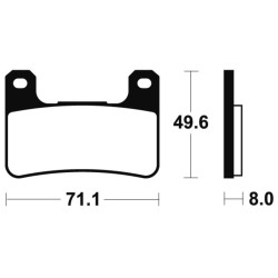 Plaquettes de frein TECNIUM Performance métal fritté - MF306