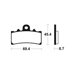 Plaquettes de frein TECNIUM Performance métal fritté - MF377