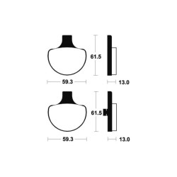 Plaquettes de frein TECNIUM Performance métal fritté - MF79