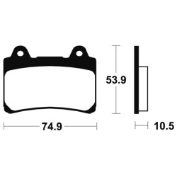 Plaquettes de frein TECNIUM Performance métal fritté - MF90