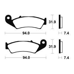 Plaquettes de frein TECNIUM MX/Quad métal fritté - MO103