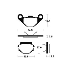 Plaquettes de frein TECNIUM MX/Quad métal fritté - MO192