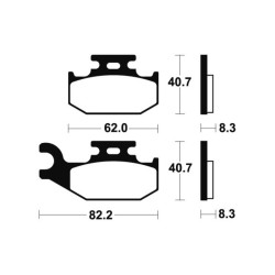 Plaquettes de frein TECNIUM MX/Quad métal fritté - MO336