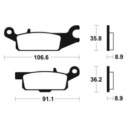 Plaquettes de frein TECNIUM MX/Quad métal fritté - MO352