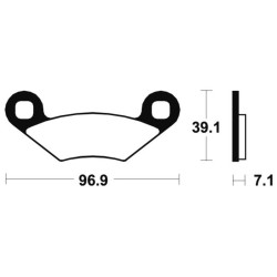 Plaquettes de frein TECNIUM MX/Quad métal fritté - MOA142