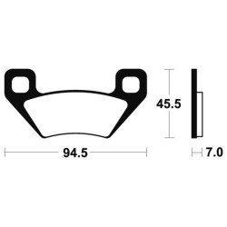 Plaquettes de frein TECNIUM MX/Quad métal fritté - MOA322