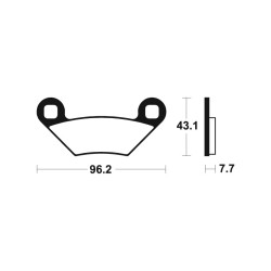 Plaquettes de frein TECNIUM MX/Quad métal fritté - MOA399