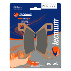 Plaquettes de frein TECNIUM Racing MX/Quad métal fritté - MOR322