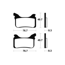 Plaquettes de frein TECNIUM Racing MX/Quad métal fritté - MOR342