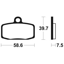Plaquettes de frein TECNIUM Racing MX/Quad métal fritté - MOR385