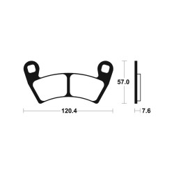 Plaquettes de frein TECNIUM Racing MX/Quad métal fritté - MOR397